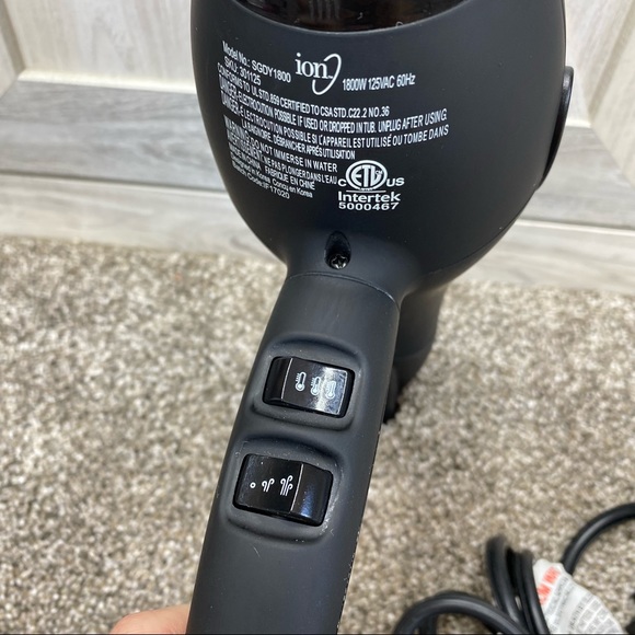 ION Hair Ion Magnesium Hair Blow Dryer 3 Heat 2 Speed Settings